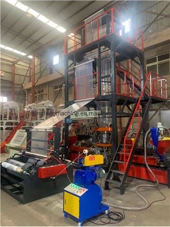 Barisan Pengeluaran Penyemperitan Filem Polietilena 3 Lapisan PE Nylon LDPE Extruder Filem Blowing Mesin Harga Mesin